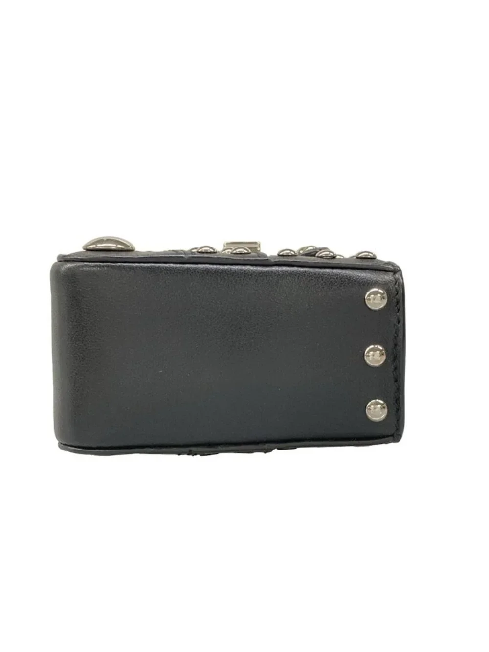 Prada Case Black Studded Leather Vanity Bag - Picture 8 of 10